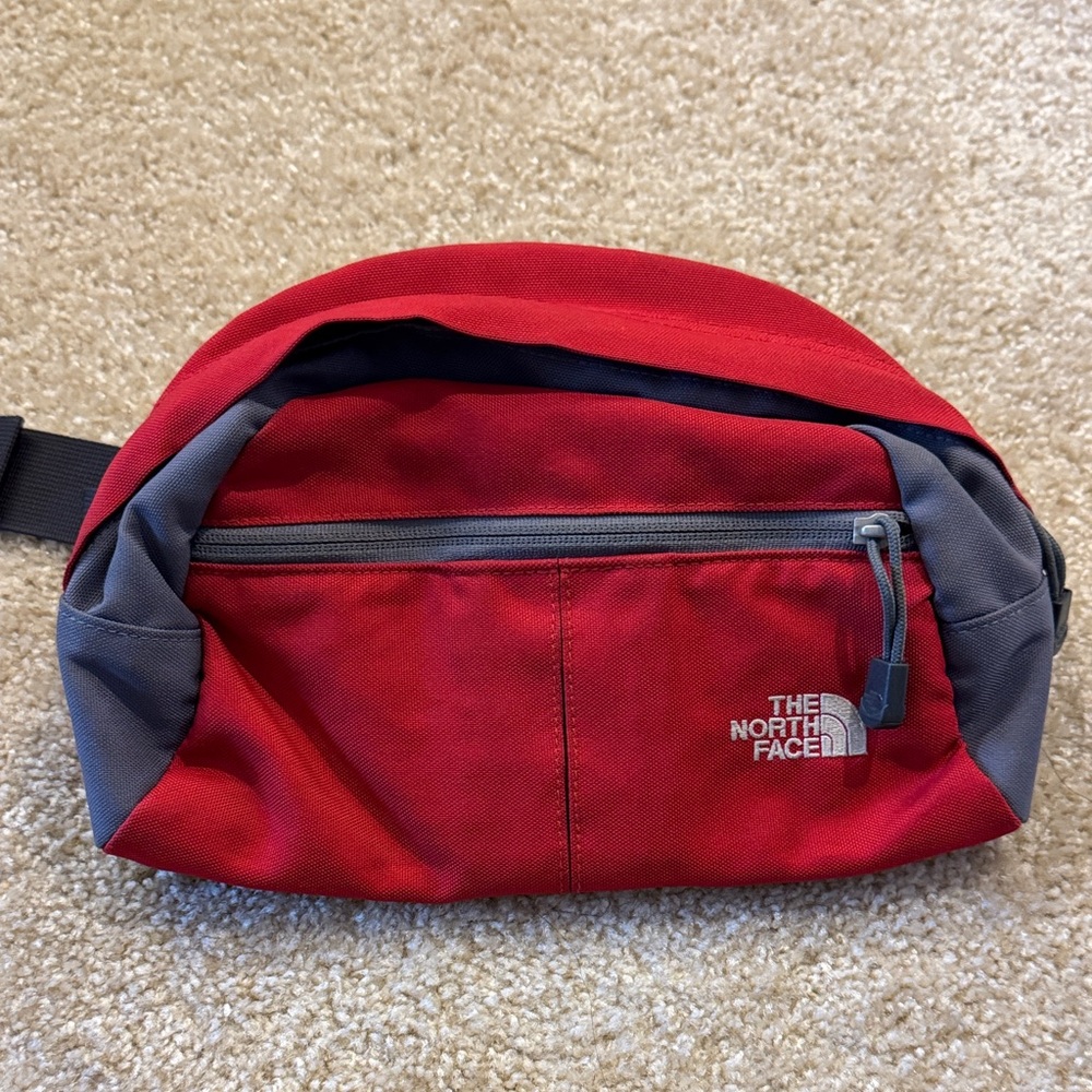 The North Face Red and Gray Fanny Pack